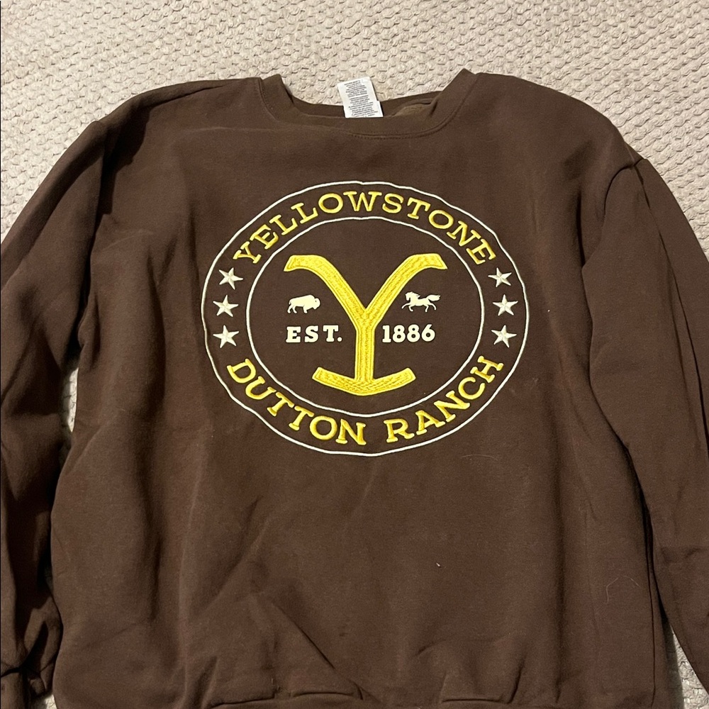 Yellowstone Dutton Ranch Brown Sweater